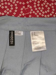 Light Blue Pleated Skirt