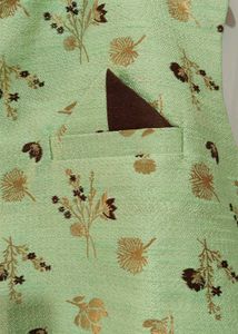 Fluorescent Jacket With Copper Kurta