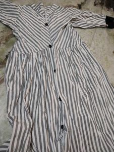 Striped Button-Down Dress