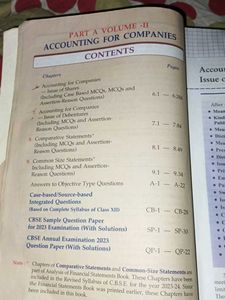 Accountancy Class XII - CBSE Syllabus part 2