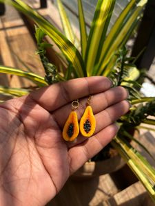 Handmade Papaya Earrings