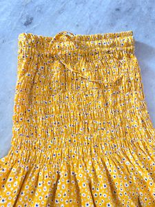 Yellow Slit Skirt