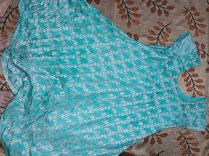 Aqua Floral Dress