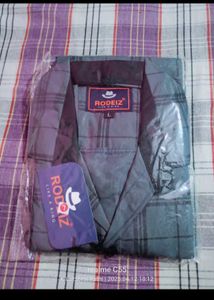 Men's Gray Plaid Casual Shirt