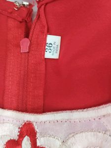 Beautiful Red White Anarkali Dress