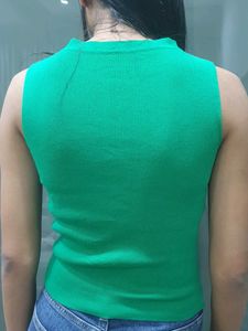 Green Sleeveless Top