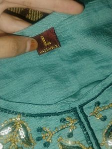 Teal Embellished pant Suit set