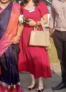 Burgundy Midi Dress
