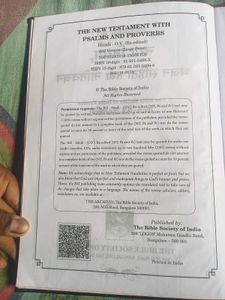 New Testament Hindi O.V Re-Edited Bible With Psalm