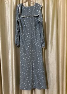 Cute Heart Print Maxi Dress