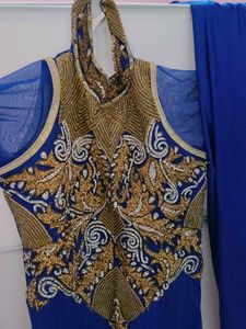 Elegant Blue Embroidered Kurta Set