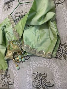 Green Embellished Blouse
