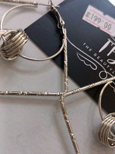 Unique Silver Geometric Earrings