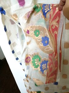 Attached Sleeves Chanderi Cotton Kurta