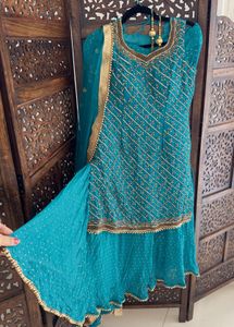 Brand New Designer Embroidered kurta Lehenga Set