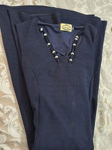 Navy Blue Embellished Dress