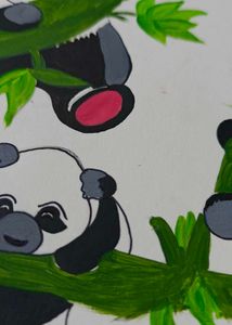 Panda Family Painting