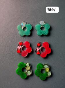 Cute Resin Earrings 🌸