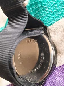 Black field Face Watch nato strap