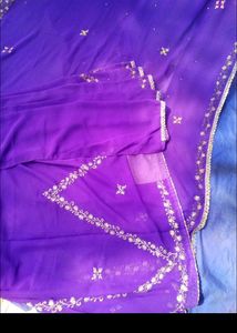 Beautiful Saree With Blouse And Fall