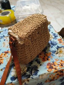 Mauritius Bamboo Skin Crochet Sling Bag