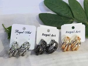 Regal Art Hoop Earrings