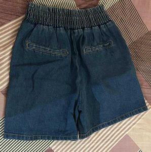Denim Lace-Up Shorts