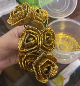 Golden Flower Hair Accessories With Box