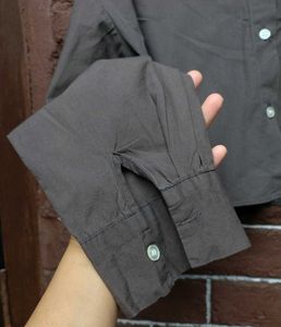 Crop Button-Down Shirt