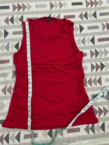 Charming Red Sleeveless Top