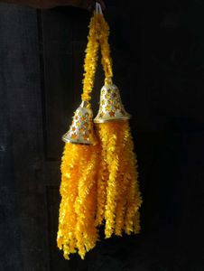 10 Yellow Tassel Decorations - Craft Supplies