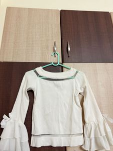 White Bell Sleeve Top