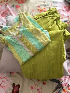 Bandhani Print Kurta Set with duppatta