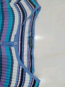 Striped Cropped Cardigan