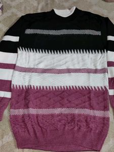 Striped Knit Sweater For Boys/Girls Both Size - M