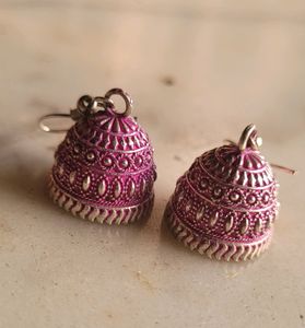 Purple Jhumka Earrings For Women