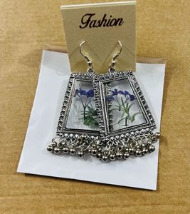 Resin Floral Pearl Drop Earrings Only 1 Pair