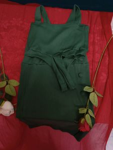 Green Romper with Belt