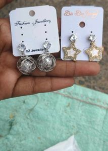 Star Earrings Korean Studs Pack Of 1