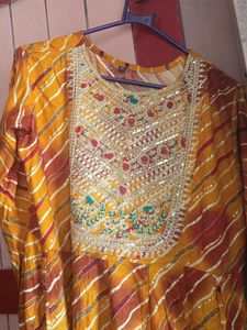 cotton tunic yellow, orange