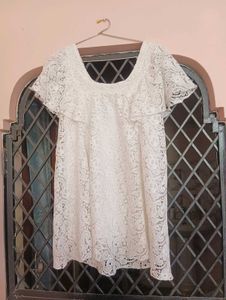 White Crochet Dress