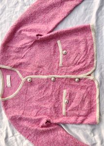 (Made In Korean) Pink Knit Cardigan