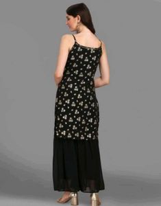 Elegant Black Kurta Palazzo Set