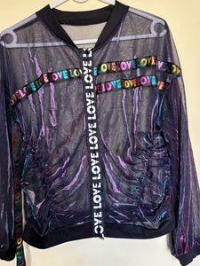 Sheer Love Bomber Jacket