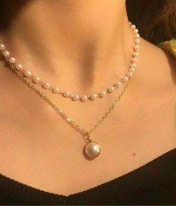 Pearl and Pendant Layered Necklace