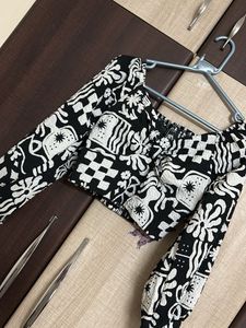Patterned Crop Top