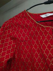 Red Ethnic Blouse | Ethnic Crop Top