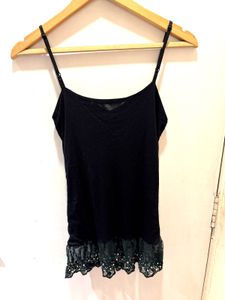 Black Rhinestone Cami Top