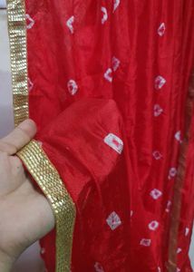 Red Bandhani Dupatta