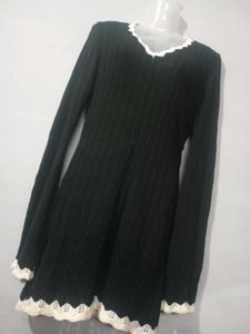 Black Woolen Kurta